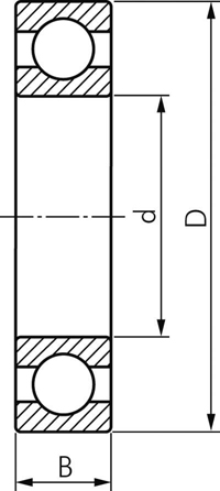 Deep groove ball bearings 6300 - 6310